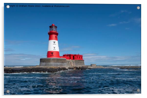 Longstone lighthouse Acrylic by Graham Moore