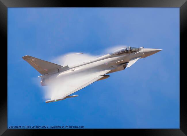 Euro Fighter Typhoon Framed Print by Rick Lindley