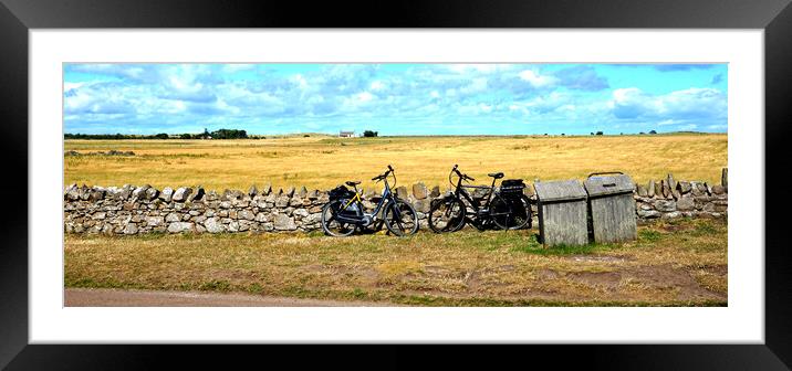 Bikes in Holy Island  Framed Mounted Print by Rachael Smith