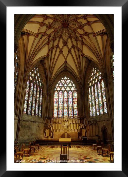 Lady Chapel in Wells Cathedral Framed Mounted Print by Antony Robinson