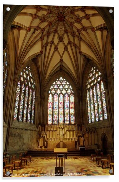 Lady Chapel in Wells Cathedral Acrylic by Antony Robinson
