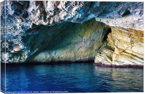 The Enchanting Blue Cave of Cabrera - CR2204-7373- Canvas Print by Jordi Carrio