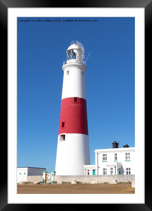 Portland Bill Lighthouse, Dorset Framed Mounted Print by colin chalkley