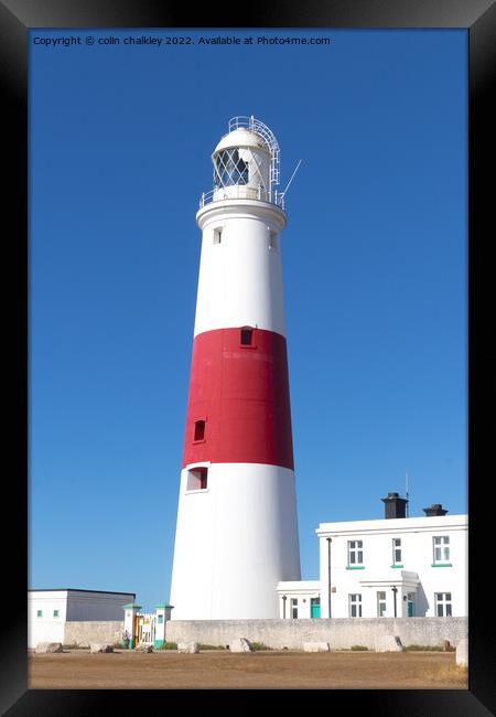 Portland Bill Lighthouse, Dorset Framed Print by colin chalkley