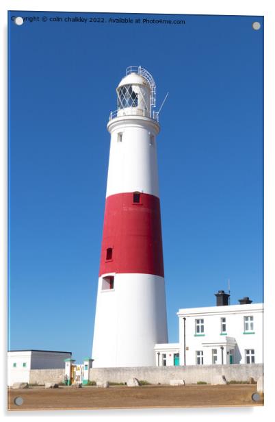 Portland Bill Lighthouse, Dorset Acrylic by colin chalkley