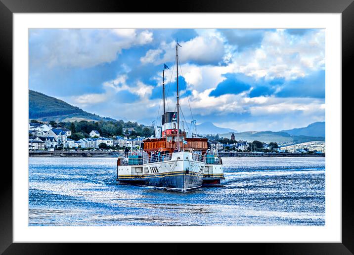 PS Waverley Dunoon Framed Mounted Print by Valerie Paterson