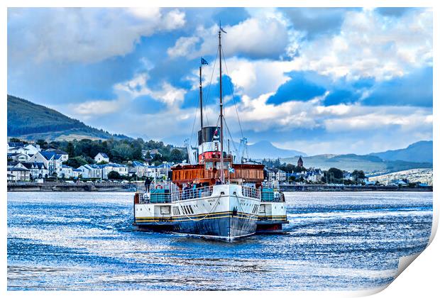 PS Waverley Dunoon Print by Valerie Paterson