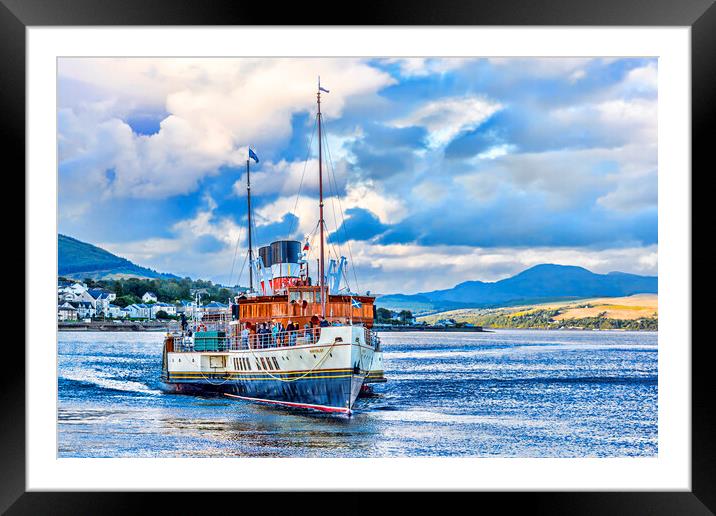 Steaming into Dunoon Framed Mounted Print by Valerie Paterson