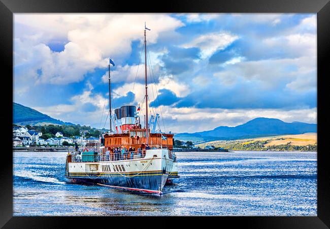 Steaming into Dunoon Framed Print by Valerie Paterson