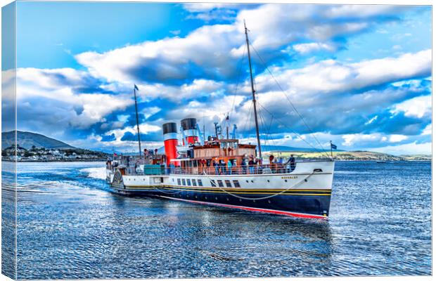 Arriving at Dunoon Canvas Print by Valerie Paterson