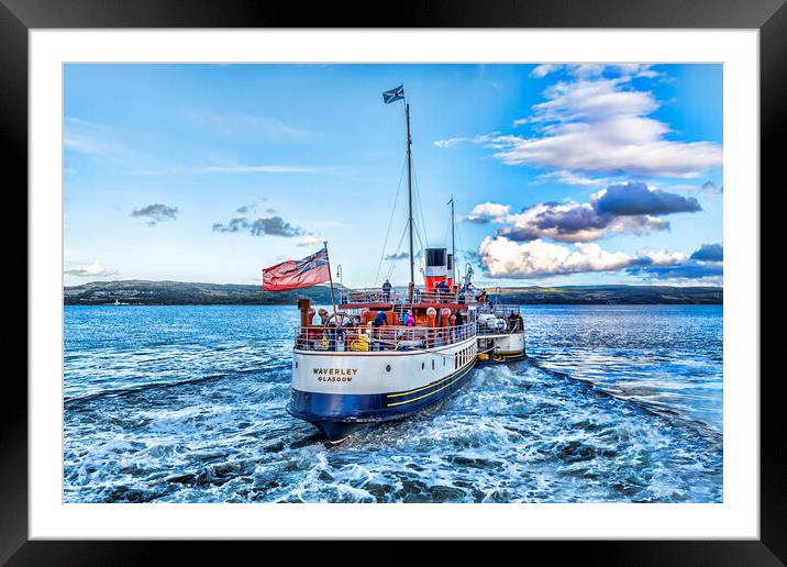 PS Waverley Sailing Off Framed Mounted Print by Valerie Paterson