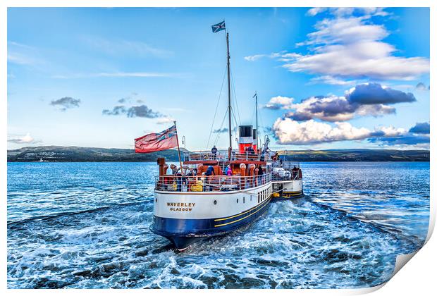 PS Waverley Sailing Off Print by Valerie Paterson
