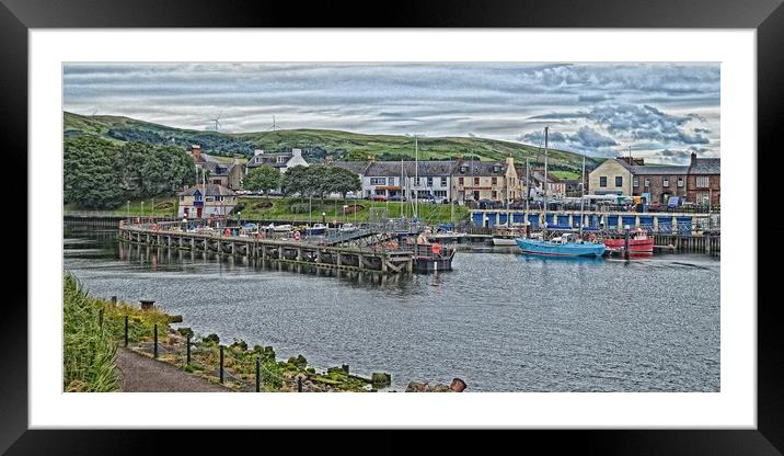 Girvan harbour scene abstract Framed Mounted Print by Allan Durward Photography