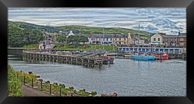 Girvan harbour scene abstract Framed Print by Allan Durward Photography
