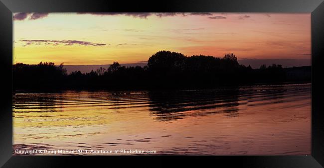 Sunset at sonning eye Framed Print by Doug McRae