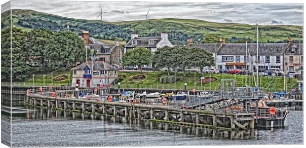Girvan harbour view, South Ayrshire Canvas Print by Allan Durward Photography