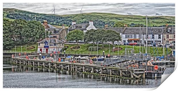 Girvan harbour view, South Ayrshire Print by Allan Durward Photography