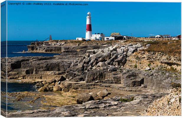 Portland Bill Lighthouse, Dorset Canvas Print by colin chalkley