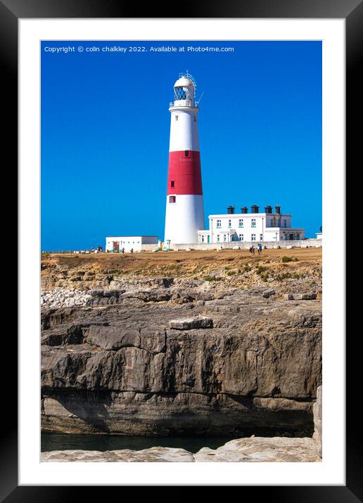 Portland Bill Lighthouse, Dorset, England Framed Mounted Print by colin chalkley
