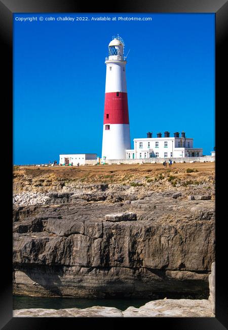 Portland Bill Lighthouse, Dorset, England Framed Print by colin chalkley
