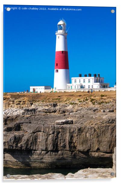 Portland Bill Lighthouse, Dorset, England Acrylic by colin chalkley