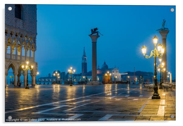 Dawn, Piazza San Marco, Venice Acrylic by Ian Collins