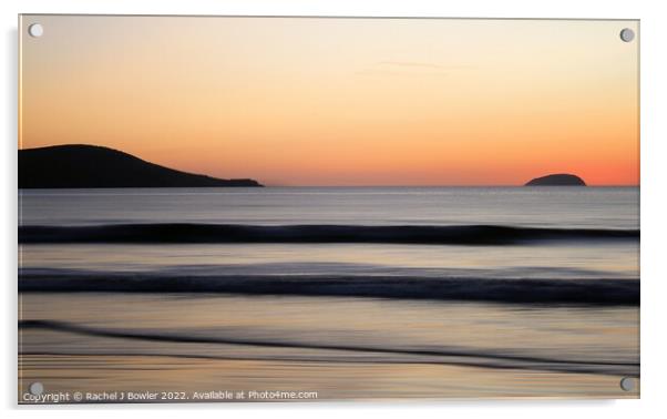 Sunset Seascape Acrylic by RJ Bowler