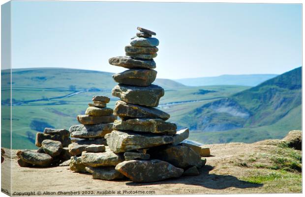 Mam Tor Feature Canvas Print by Alison Chambers