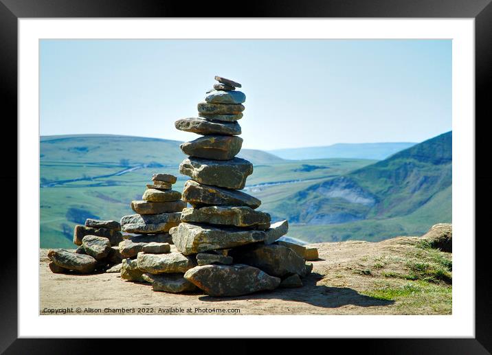 Mam Tor Feature Framed Mounted Print by Alison Chambers