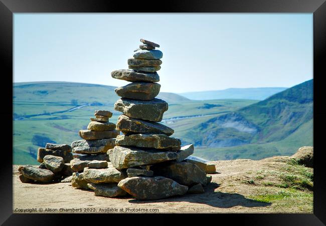 Mam Tor Feature Framed Print by Alison Chambers