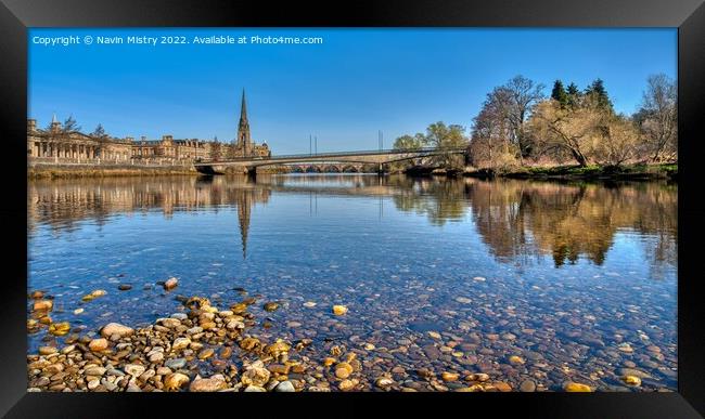 The River Tay at Perth, Scotand Framed Print by Navin Mistry