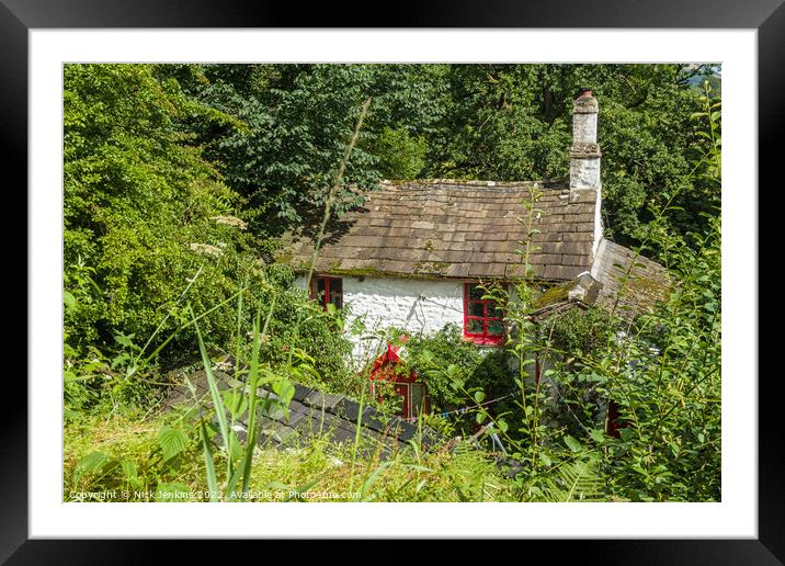 Whitewashed Cottage Garsdale Road Cumbria Framed Mounted Print by Nick Jenkins