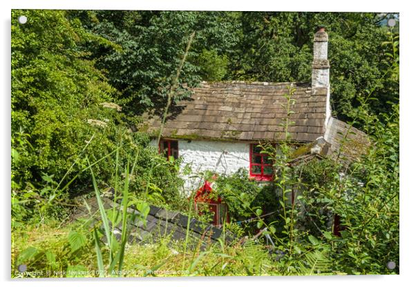 Whitewashed Cottage Garsdale Road Cumbria Acrylic by Nick Jenkins