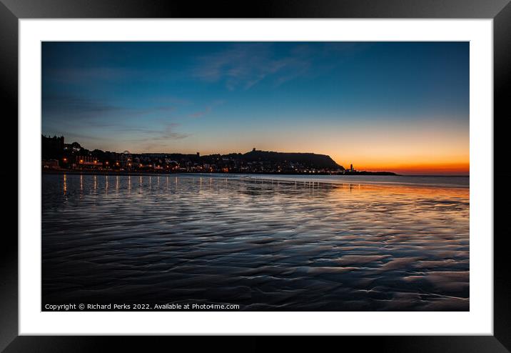 Patterns in the Sands- Scarborough Framed Mounted Print by Richard Perks