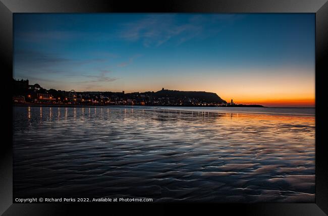 Patterns in the Sands- Scarborough Framed Print by Richard Perks