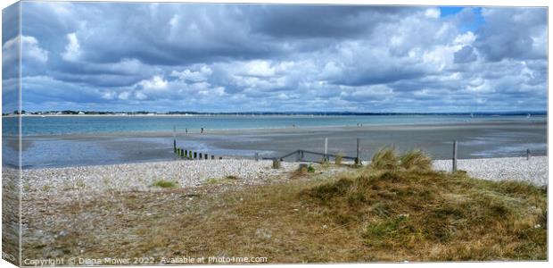 West Wittering and Chichester Harbour Canvas Print by Diana Mower