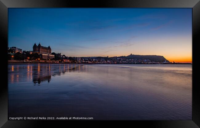 Grand Hotel Reflections - Scarborough Beach Framed Print by Richard Perks