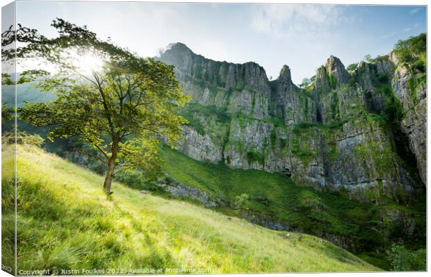 Cheddar Gorge, Somerset Canvas Print by Justin Foulkes