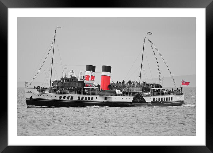 PS Waverley approaching Girvan, South Ayrshire Framed Mounted Print by Allan Durward Photography