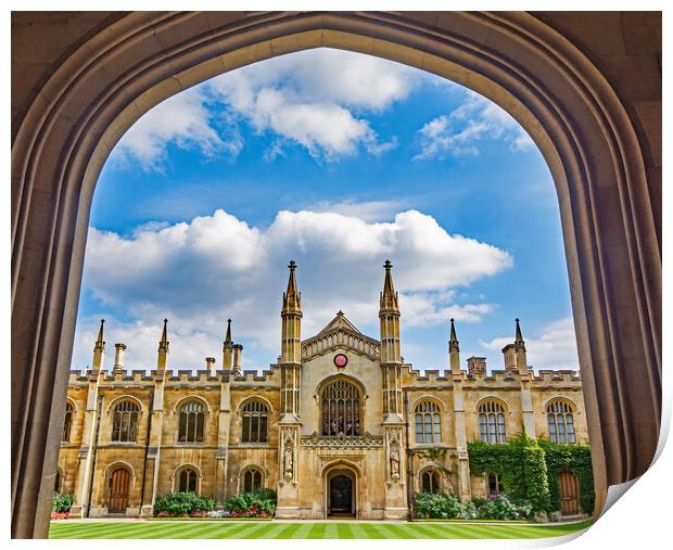 College through the Archway Print by Joyce Storey