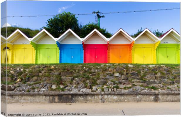 Scarborough Beach Huts Canvas Print by Gary Turner