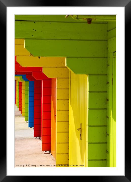 Scarborough Beach Huts III Framed Mounted Print by Gary Turner