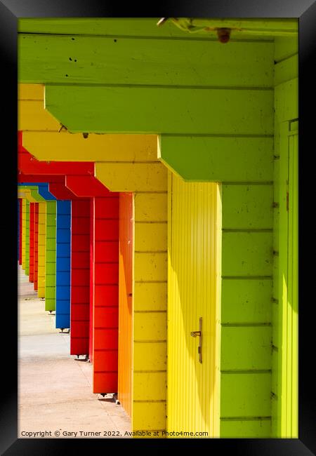 Scarborough Beach Huts III Framed Print by Gary Turner