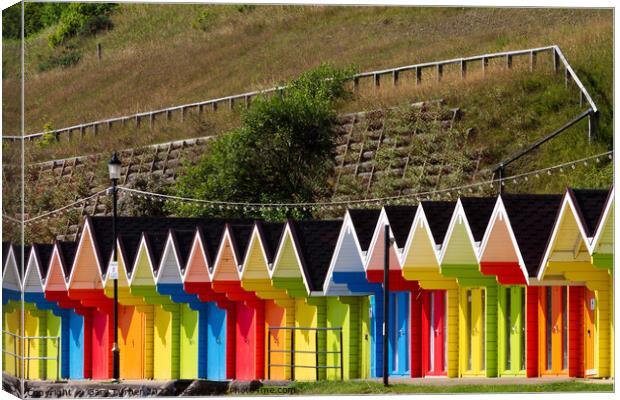 Scarborough Beach Huts II Canvas Print by Gary Turner