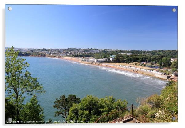 Goodrington North and South Sands Acrylic by Stephen Hamer