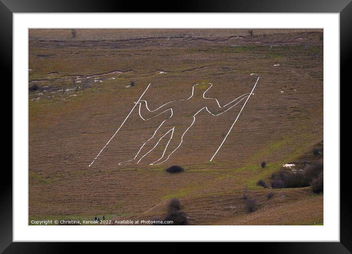 The Long Man of Wilmington Framed Mounted Print by Christine Kerioak