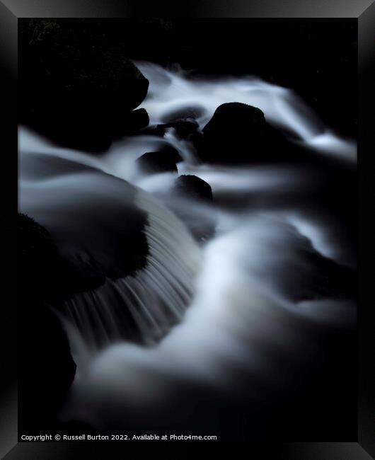 Glowing water Framed Print by Russell Burton