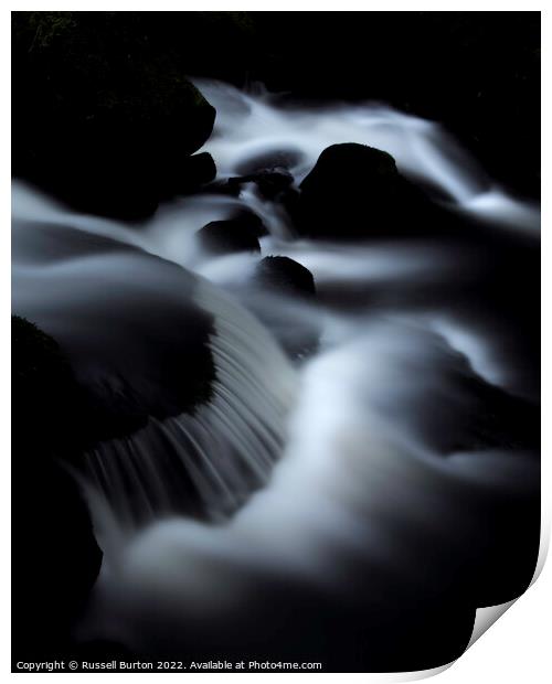 Glowing water Print by Russell Burton