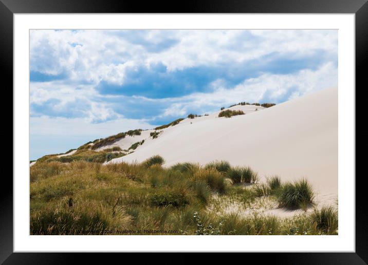 crystal white sand on the schoorl dunes in holland Framed Mounted Print by Chris Willemsen