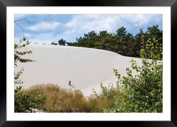 crystal white sand on the schoorl dunes in holland Framed Mounted Print by Chris Willemsen